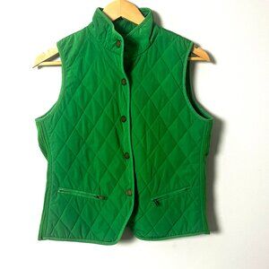 Talbots Petite Green Quilted Vest Petite